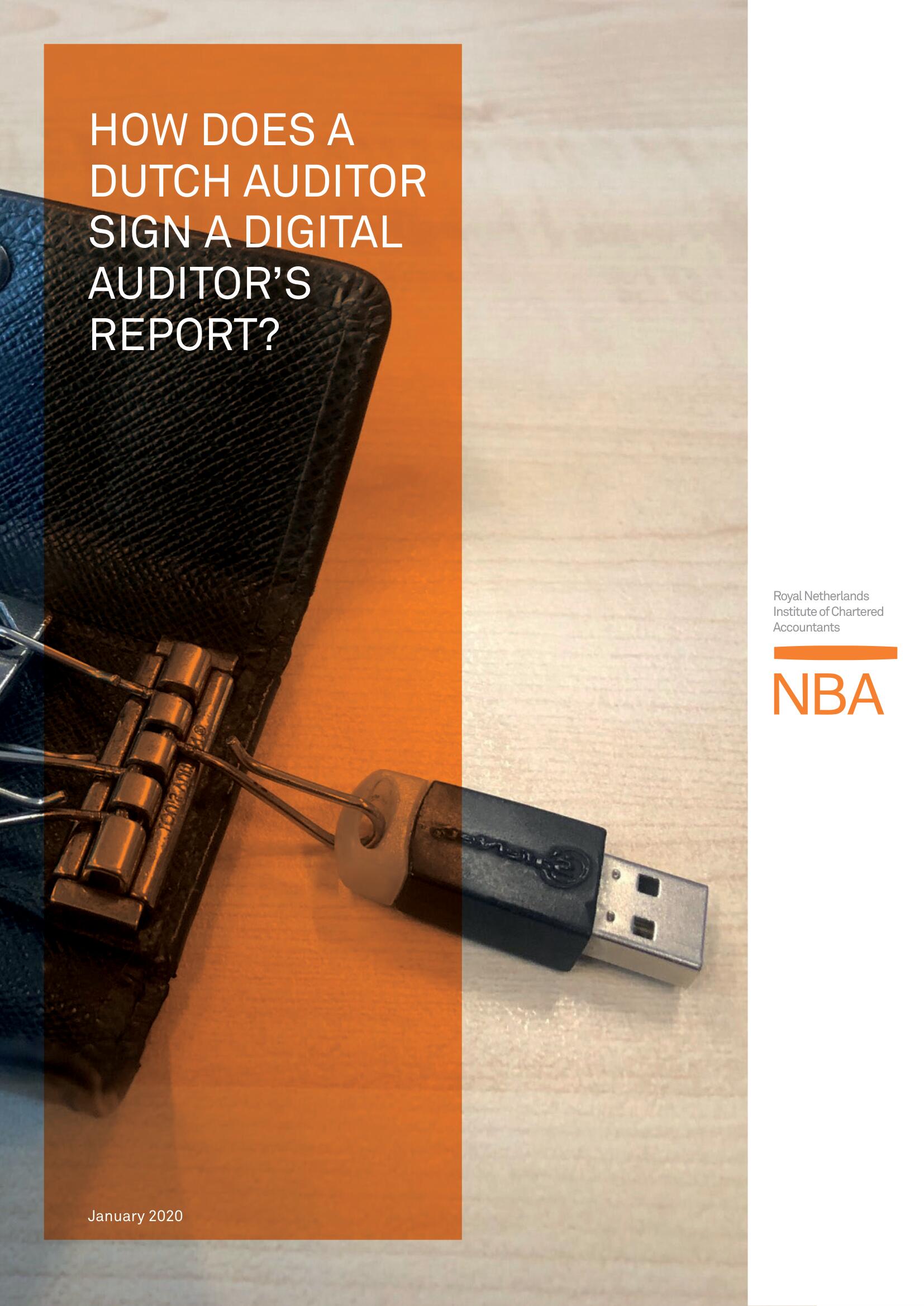 How does a Dutch auditor sign a digital auditor's report